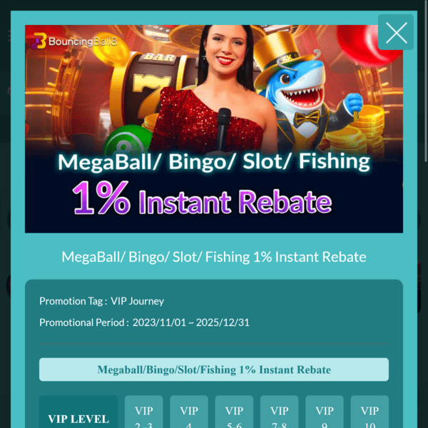 Instant Rebate Bingo Slot Fishing BouncingBall8 Casino