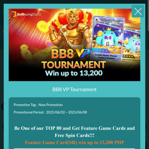 Tournament BB8 VP BouncingBall8 Casino